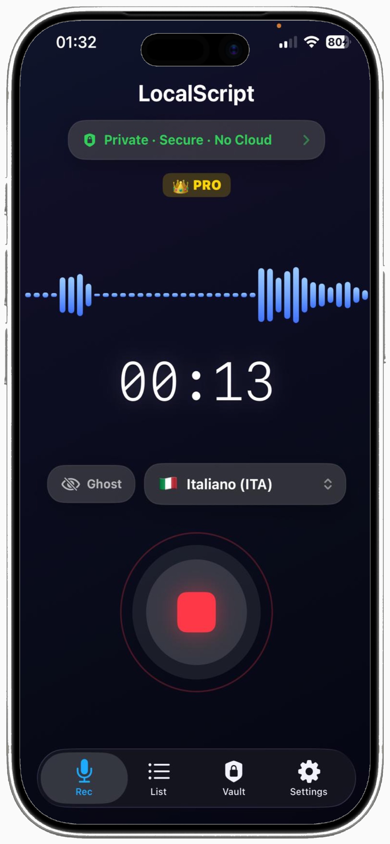 LocalScript iPhone Screenshot